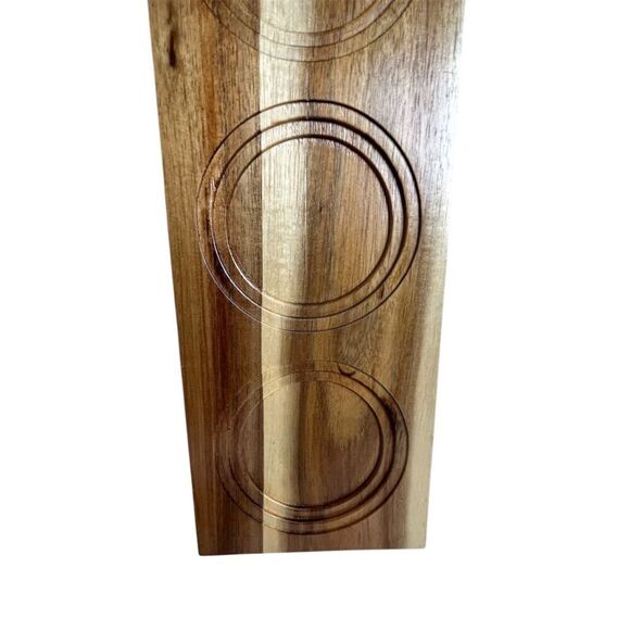 Zavis Green Acacia 5-Hole Double-Sided Flight Board 22" 3 boards per box - Picture 6 of 14